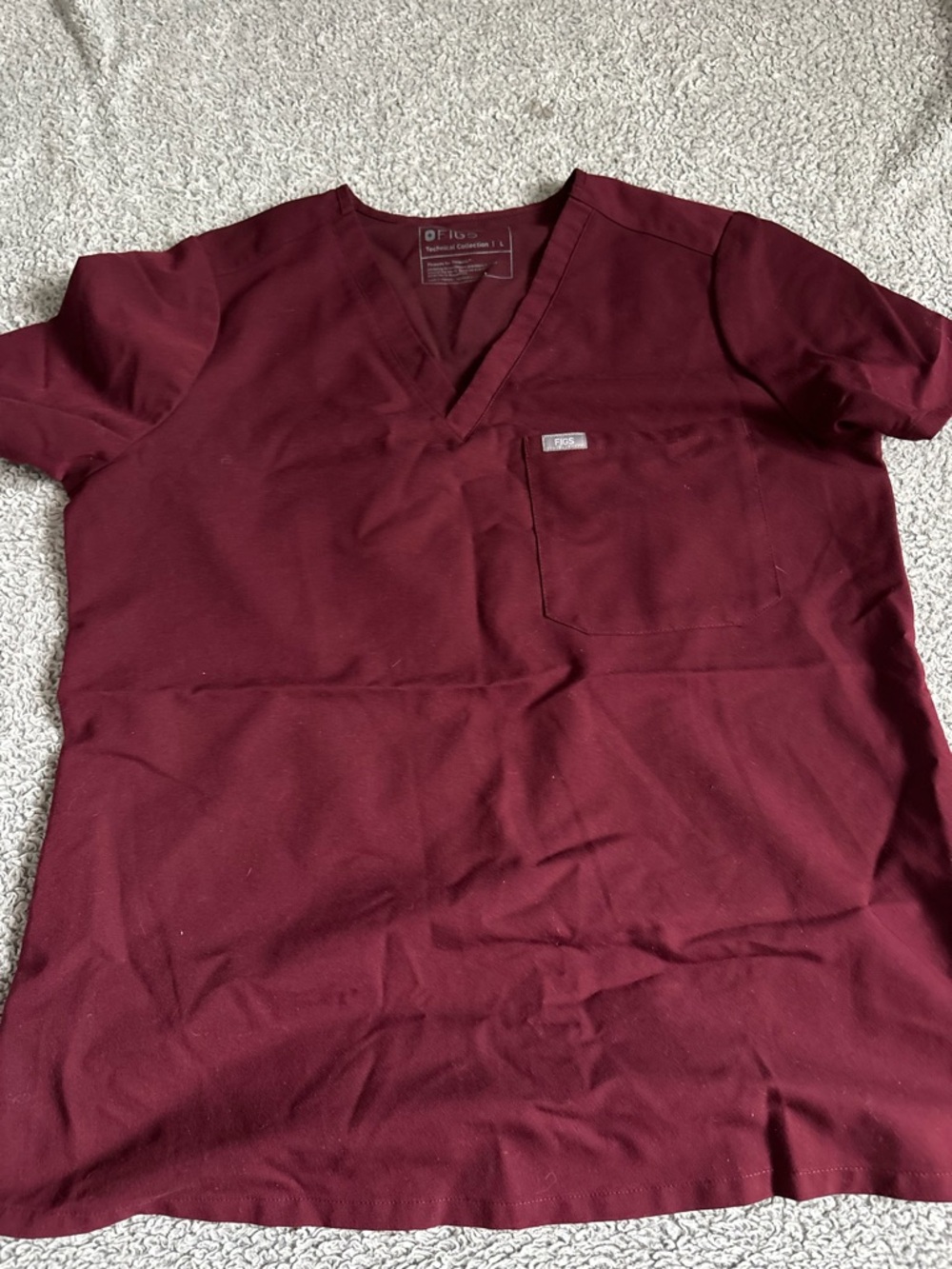 Burgundy figs scrub top